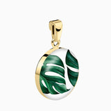 Kette 925er Sterling Silber, 18K vergoldet, Monstera - Lückheide