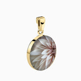 Kette 925er Sterling Silber, 18K vergoldet, White Pearl Flower - Lückheide