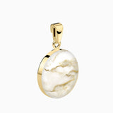 Kette 925er Sterling Silber, 18K vergoldet, White Marble - Lückheide