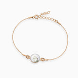 Armband 925er Sterling Silber, 18K vergoldet, White Butterfly - Lückheide