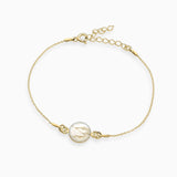 Armband 925er Sterling Silber, 18K vergoldet, White Marble - Lückheide