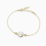 Armband 925er Sterling Silber, 18K vergoldet, White Butterfly - Lückheide