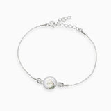 Armband 925er Sterling Silber, 18K vergoldet, White Butterfly - Lückheide