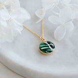 Kette 925er Sterling Silber, 18K vergoldet, Monstera - Lückheide