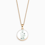 Kette 925er Sterling Silber, 18K vergoldet, Eucalyptus - Lückheide