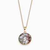 Kette 925er Sterling Silber, 18K vergoldet, White Pearl Flower - Lückheide