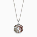 Kette 925er Sterling Silber, 18K vergoldet, White Pearl Flower - Lückheide