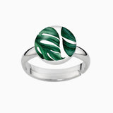 Ring, 925er Sterling Silber, 18K vergoldet, Monstera - Lückheide