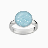 Ring, 925er Sterling Silber, 18K vergoldet, Wave - Lückheide