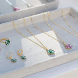 Kette 925er Sterling Silber, 18K vergoldet, Monstera - Lückheide