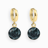 Creolen, 925er Sterling Silber, 18K vergoldet, Aloe Vera - Lückheide