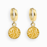 Creolen, 925er Sterling Silber, 18K vergoldet, Yellow Reed - Lückheide