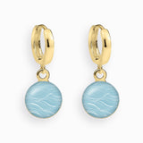 Creolen, 925er Sterling Silber, 18K vergoldet, Wave - Lückheide