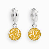 Creolen, 925er Sterling Silber, 18K vergoldet, Yellow Reed - Lückheide