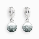 Creolen, 925er Sterling Silber, 18K vergoldet, Wood - Lückheide