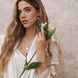 Armband 925er Sterling Silber, 18K vergoldet, Tender Bloom - Lückheide