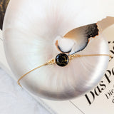 Armband 925er Sterling Silber, 18K vergoldet, Black Marble - Lückheide