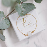 Armband 925er Sterling Silber, 18K vergoldet, Eucalyptus - Lückheide