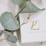 Armband 925er Sterling Silber, 18K vergoldet, Eucalyptus - Lückheide