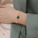 Armband 925er Sterling Silber, 18K vergoldet, Aloe Vera - Lückheide