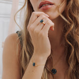 Armband 925er Sterling Silber, 18K vergoldet, Aloe Vera - Lückheide