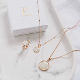 Halskette Dots, White Marble - Lückheide