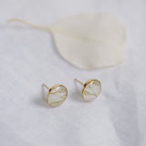 Ohrstecker, White Marble - Lückheide