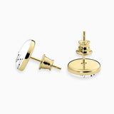 Ohrstecker 925er Sterling Silber, 18K vergoldet, Pretty Line - Lückheide