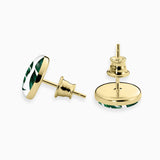 Ohrstecker 925er Sterling Silber, 18K vergoldet, Monstera - Lückheide