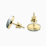 925er Ohrstecker mit Foto Motiv Wood - Lückheide