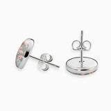 Ohrstecker 925er Sterling Silber, 18K vergoldet, White Marble - Lückheide