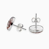 Ohrstecker 925er Sterling Silber, 18K vergoldet, White Pearl Flower - Lückheide