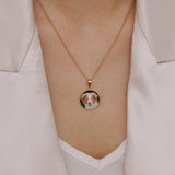 Personalisierbare Hunde Foto Kette 925er Sterling Silber 18K vergoldet - Lückheide