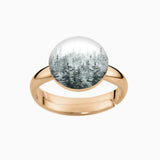 Ring, 925er Sterling Silber, 18K vergoldet, Wood - Lückheide