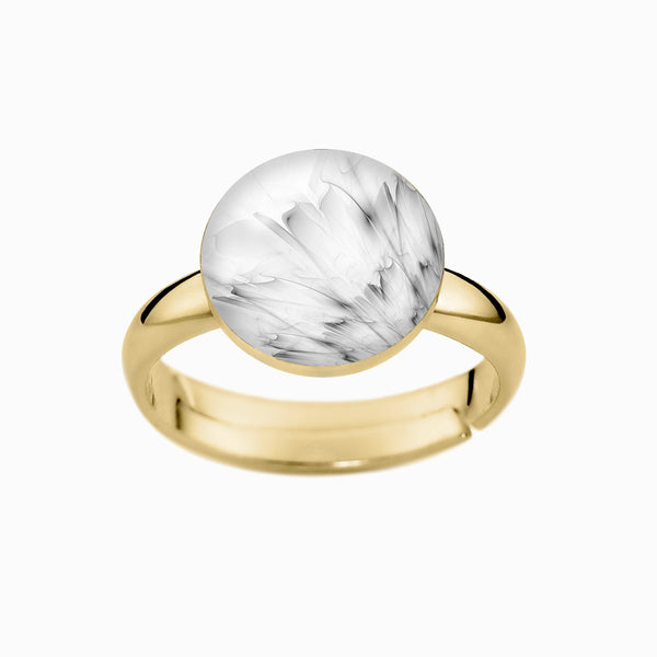Ring, 925er Sterling Silber, 18K vergoldet, Tender Bloom - Lückheide