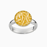 Ring, 925er Sterling Silber, 18K vergoldet, Yellow Reed - Lückheide